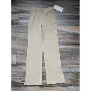 NWT Lululemon  XXS Softstreme High-Rise Wide-Leg Pique Pant Sheer Oak NEW